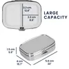 kwmobile 2x Edelstahl Tablettenbox mit 2 Fächern - 5,5 x 4 Produktbild-Vorschau 6