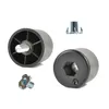 A product shot of furniture feet and associated hardware against a white background. Náhled obrázku produktu