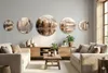 Runde Bilder für die Wand Beige Boho-Set für Schlafzimmer Produktbild-Vorschau 7