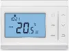 A digital thermostat display showing the room temperature and time. Produktbild-Vorschau
