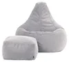 icon Bean Bag Dalton ze stołkiem, szary, sznurek, duży, Podgląd zdjęcia produktu 5