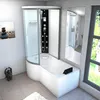 Kombination Badewanne Dusche K55-R01 Duschtempel 100x170 cm Produktbild-Vorschau 3
