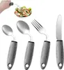 Set di posate ergonomiche, 4 pezzi - Posate con forma curva Anteprima dell’immagine prodotto 1