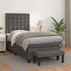 Boxspringbett mit Matratze Grau 90x190 cm Kunstleder Produktbild-Vorschau 2