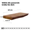 tømmermann - Wandregal mit Baumkante - massives Produktbild-Vorschau 3