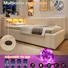 Divano letto idraulico Flieks, 140x200 cm, con porta USB; Anteprima dell’immagine prodotto 6