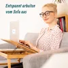 Relaxdays Höhenverstellbarer Laptoptisch fürs Bett, Bambus Produktbild-Vorschau 3