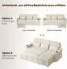 Merax L-förmiges Ecksofa 3-Sitzer, mit Schlaffunktion, Produktbild-Vorschau 9