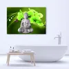 Leinwandbild buddha mit grüner orchidee 90x60 cm Feeby grün Produktbild-Vorschau 2