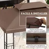 Outsunny Toile de Rechange pour Pavillon Tonnelle Tente Voir les images du produit 4
