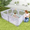Baby Laufstall mit Matratze & 50 Spielbällen & 4 Zugringen Produktbild-Vorschau 2
