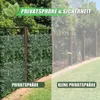 Künstlicher grüner Blatt-Sichtschutzzaun an einem Metallzaun installiert, im Vergleich zu einem unverdeckten Zaun Anteprima dell’immagine prodotto