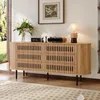 Komoda Merax se 6 zásuvkami, design s lamely z MDF, komoda Náhled obrázku produktu 4