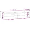Stojan na monitor bílý 100x27x20 cm Materiál na bázi dřeva Náhled obrázku produktu 8