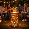 TiKo-Design® Feuertonne aus Stahl „Freunde sind wie Sterne“ Produktbild-Vorschau 2
