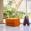 sweeek - Design Bank mit Bouclé-Bezug 1-2 Plätze - Orange Produktbild-Vorschau 2
