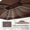Outsunny Toile de Rechange pour Pavillon Tonnelle Tente Voir les images du produit 3