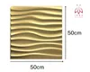 A 3D wall panel with a wavy design, shown against a white background with dimensions indicated. Produktbild-Vorschau