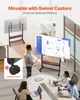 A modern office or meeting room setting with a large TV on a mobile stand being used for a presentation, and people working at a conference table. Anteprima dell’immagine prodotto