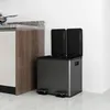 HOMCOM Kosz na śmieci 2 x 15 l, system segregacji odpadów, Podgląd zdjęcia produktu 9
