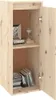 An open wooden cabinet with shelves, displaying books and decorative items. Produktbild-Vorschau