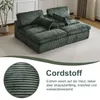 Sofa Cordsofa 2-Sitzer mit Bettfunktion, modernes Produktbild-Vorschau 4