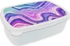 KitchenYeah® Lunchbox Brotzeit Brotdose 17x11 cm Marmor - Produktbild-Vorschau 1