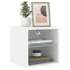vidaXL Armoire TV murale avec lampes LED blanc 30x28,5x30 Voir les images du produit 7