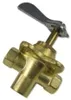 Mosazný třícestný kulový ventil 1/4" NPT, dvoubodová montáž Náhled obrázku produktu 2