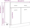 vidaXL Schubunterschrank Lyon Betongrau 80x46x81,5 cm Produktbild-Vorschau 8