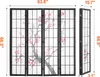 A four-panel room divider with a cherry blossom design, shown with dimensions indicated. Voir les images du produit