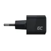 A black power adapter with a European plug and the GC logo. Podgląd zdjęcia produktu