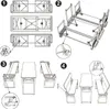 Diagrams showing the assembly and setup of a wooden beer table and bench set. Podgląd zdjęcia produktu