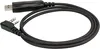 A black USB programming cable with a standard USB-A connector on one end and a 3.5mm dual-pin connector on the other. Produktbild-Vorschau