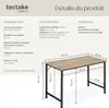 Table de bureau Jenkins - Bois clair industriel, Chêne Voir les images du produit 6
