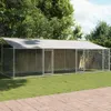 vidaXL Enclos pour chiens avec toit et portes Gris 6x2x2 m Voir les images du produit 2