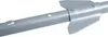A close-up view of a metal fence post anchor, showing its connection point and securing fins. Produktbild-Vorschau