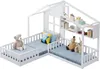 Merax Kinderbett 90x200cm mit LED Licht, Hausbett mit Produktbild-Vorschau 4