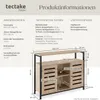 tectake® Sideboard Warrington mit höhenverstellbaren Produktbild-Vorschau 5