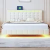 Letto imbottito Fortuna Lai 140x200cm con LED e presa USB, Anteprima dell’immagine prodotto 2
