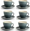 Olympia Kiln Cappuccinotassen + Untertassen Ozean | 23cl | Produktbild-Vorschau 1