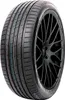 A single tire mounted on a black rim, shown from a diagonal angle against a white background. Produktbild-Vorschau