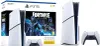 A PlayStation 5 console with a Fortnite-themed box and a controller. Produktbild-Vorschau