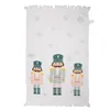 Clayre & Eef Gästehandtuch 40x66 cm Weiß Blau Baumwolle Produktbild-Vorschau 2