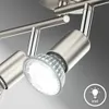 Close-up view of a modern ceiling spotlight with a brushed metal finish. Anteprima dell’immagine prodotto