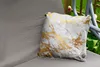 MuchoWow® Outdoor Kissen - Marmor - Gold - Weiß - 50x50 cm Produktbild-Vorschau 2