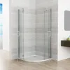MIQU Duschkabine Viertelkreis 90 x 90 x 195 cm Runddusche Produktbild-Vorschau 2