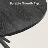 BEALIFE Eettafel van rundsleder, 100 cm diameter, met 4 Productafbeelding-voorbeeld 5