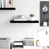 vidaXL Scaffale sospeso nero lucido 60x23,5x3,8 cm MDF Anteprima dell’immagine prodotto 3