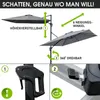 BRAST Alu Sonnenschirm Ampelschirm | 3x3m rechteckig | Grau Produktbild-Vorschau 7